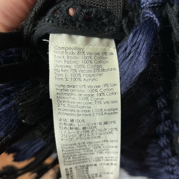 3.1 Phillip Lim crop top, tassels, cut out cloth at back, fringed trim. Size 6. - Picture 6 of 7